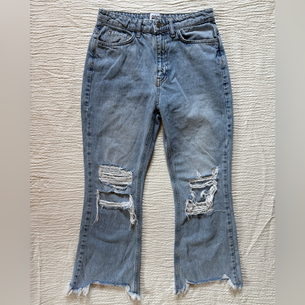 BDG Light Wash Distressed Flare Jeans